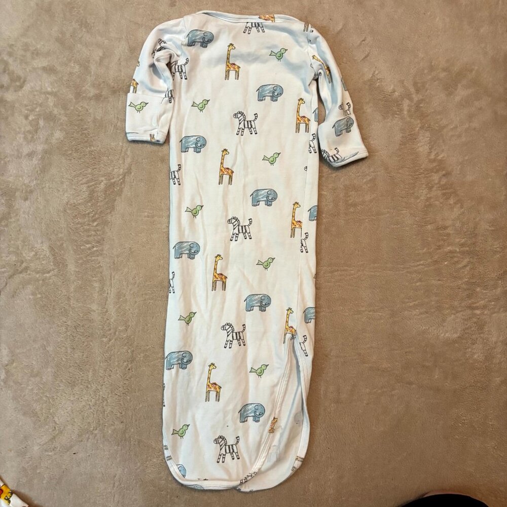 Carter's Garanimals Baby Boy Sleepers & Gown NB Lot 3 Safari Animals Dog Red Blu - Picture 3 of 10